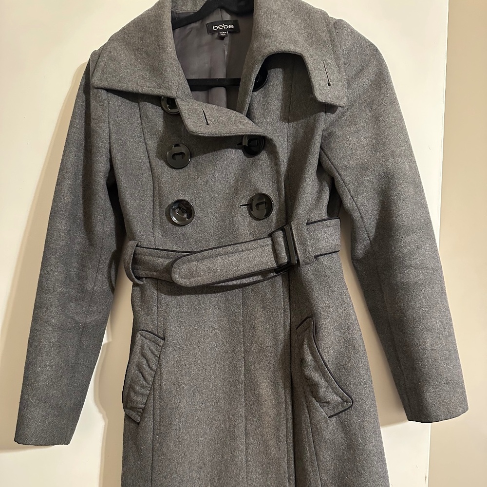 Grey trench coat